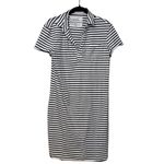 Frank & Eileen 100% Cotton White Navy Striped Lauren Polo Mini Dress Size Medium Photo 2