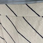 Lou & grey Lou & Grey Skirt Women's Size S Beige Navy Striped Cotton Blend Casual Career Photo 9