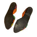 Apostrophe VINTAGE 1990'S COLORFUL LEATHER STITCH ACCENT FLAT SANDALS (8.5) Photo 9