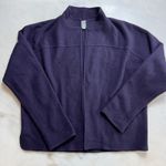 Vintage MARCONI Women's Purple Wool Open‎ Front Cardigan Jacket Size L Size L Photo 0
