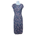 Free People ‎ Corrie Split Hem Ditsy Floral Print Midi Dress Black Red Size 6 Photo 2