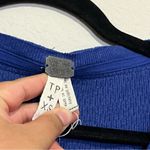 Free People Royal Blue Waffle Knit Thermal Long Sleeve Boho Distressed Size XS Photo 2