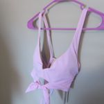 Shade & Shore  bow front halter bikini top in Purpleish-pink size 34B. New with tags. Photo 2
