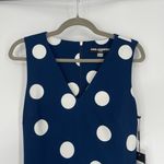 Karl Lagerfeld  Paris Women's Navy Polka Dot Wide Leg Sleeveless Jumpsuit Size 6 Photo 9