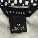 Ann Taylor Wrap Dress Black White Dot Print 3/4 Sleeve Tie Waist Size 0 Photo 5