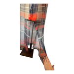 LULUSAR Dress Women Medium Blue Red Sheer Striped Maxi Dress Mesh Cover Up Photo 5