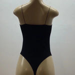 Eye Candy  Size L/XL Black Ribbed Bodysuit. Preloved Photo 3