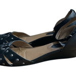 Rialto  Mya Studded Faux Leather Ankle Buckle Wedge Shoes Photo 0