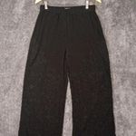 Theory women's alkes ghost crepe pants eyelet legs wide leg pull on size Medium Photo 2