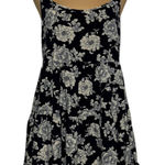 Brandy Melville  Jada Dress One Size Black Floral Mini Sundress Spaghetti Strap‎ Photo 0
