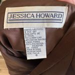 Jessica Howard  Chocolate Brown 2-Piece Dress Set Size 8 Business Linen Blend Photo 8
