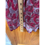 Maeve by Anthropologie Amber Tiered Tunic Dress Red Boho Print Size 1X Photo 6