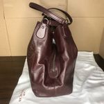 Coach  Oxblood Edie Studded Soft Leather Triple Section Turn Lock Shoulder Bag Photo 5