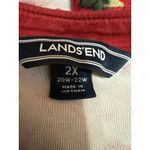 Lands' End  Multicolor Floral Half Sleeve Boat Neck T Shirt Tee Top Size 2XL Photo 2