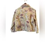 Travelsmith women’s petite MED flowered‎ denim jacket Purple Photo 8