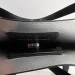 Rebecca Minkoff Stella North South Tote Bag Black Pebbled Leather Silver Lining Photo 9