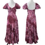 Free People Sundrenched Short Sleeve Maxi Dress Femme Rose Pink Medium NWT Photo 5
