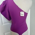 Free People Somethin Bout You Womens One Shoulder Ruched Bodysuit Photo 4