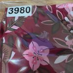 Silky Soft Scrubs Women Top XL Burgundy Pink Floral Microfiber Workwear Uniform Photo 6