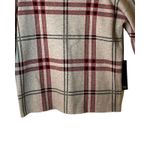 Nicole Miller  Womens Sweater Size S Tan Red Long Sleeve Oversized Mock NWT Photo 4