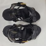 Dolce & Gabbana  Black PVC And Leather Strappy Woven Detail Heel Sandals Sz 38.5 Photo 11