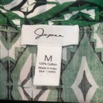 Japana NEW Casual Green Black White Diamond ALine Ruffle Sleeveless Dress Size M Size M Photo 4