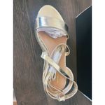 Pretty Little Thing NIB Sandals Espadrille Strappy Platform Gold Size 6 Vacation Photo 1