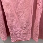 Gloria Vanderbilt pink vneck roll tab sleeve blouse size large Photo 5