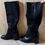 Black Knee High Boots Size 7 Photo 0