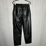Abercrombie & Fitch Black Vegan Faux Leather Ankle Straight Leg Pants Size 29/8L Photo 1
