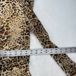 Rony Kobo Leopard Print Maxi Dress Long Sleeve V Neck Party Cocktail M Brown Size M Photo 9