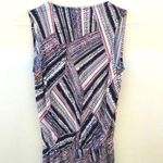 Veronica M Womens XS sleeveless v neck multi colored wrap front dress Photo 3