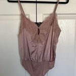 Mauve Pink Satin and Lace Lulu’s Bodysuit Size XS Photo 0
