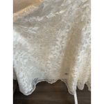 Made In USA Ivory Satin White Lace Dress Size 8 Vintage 1980s Photo 9