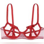 Victoria's Secret -Red Caged Cut-Out Open Underwire Bra/Lingerie W/Bow
Large  NWT Photo 0