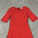 Boden Dress Womens 8 Peony Conker Wren Stretch Red ColorBlock Midi Fit N Flare Photo 3