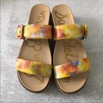 Sam Edelman  Agustine Platform Sandals Lemon Zest Multicolor Leather NEW Photo 1
