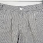 Lauren James  Dark Gray and White Stripe Seersucker Shorts Size XS Preppy Shorts Photo 1