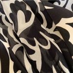 White House | Black Market WHBM Halter Dress Black Cream Floral Sleeveless Silk Flowy Halter Dress Size 4 Photo 10