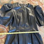 ZARA  Black Faux Leather Midi Dress Photo 3