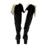 ZARA  Black Leather Knee High Boots with Shearling NWOT Size 40 / 9 Photo 7