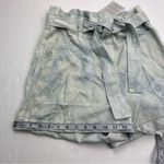 ALC Frank A.L.C. Davidson Cloud Blue Bleached Linen Blend Paper Bag High Rise Short 10 NEW Photo 9