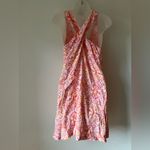 Loft  Sleeveless Printed Swing Dress Size S NWT Pink Orange Yellow Crossback Photo 2
