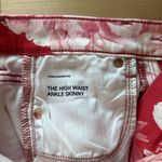 7 For All Mankind NWT  The High Waist Ankle Skinny Floral Print Jeans, 26 Photo 9