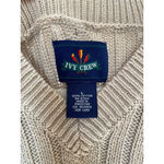 Ivy Crew Cable Knit Sweater Vest Quiet Luxury Old Money L Light Academia Size L Photo 3