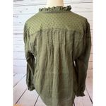 Quince button front blouse XL Extra large Peasant Long sleeve Shirt Cottage Boho Photo 2