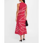 NWT LOVEBIRDS Rosie Sleeveless Striped Cotton Midi Dress in Crimson Size XL Red Photo 1