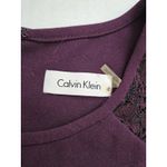 Calvin Klein  Aubergine Sleeveless Sheath Dress Lace Skirt Sz 8 Photo 6
