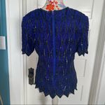 VTG Beaded Princess Top Blue Size M Photo 2