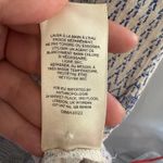 Maeve Anthropologie Lena Yarn Dye Off White Blue Oversized Boho Top Sz Small Photo 6